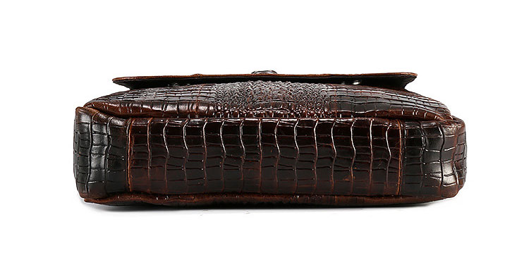 Whatna クロコダイル型押し天 然 牛 革 ショルダーバッグ メンズ メッセンジャーバッグ 本革 本皮 縦型 小さめビジネスバッグ厚手 レザー通勤 通学 斜めがけバッグ オシャレ な シンプル な 軽量 実用 自転車 かばん男性用  3118-5