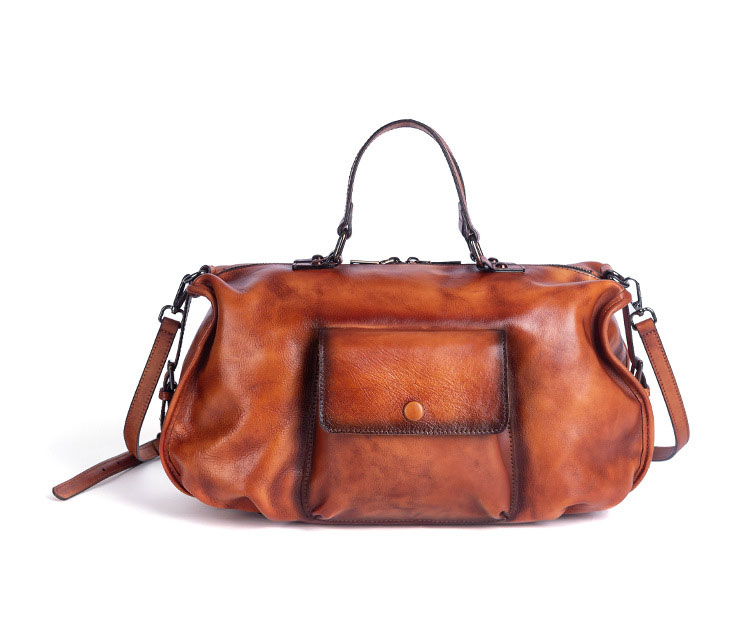 Whatna アンティーク風合い鞣し天 然 牛革 ビジネスバッグメンズ 2way ショルダー 手提げバッグ ブリーフケース2室仕切 14インチPC対応 旅行 出張 通勤 通学 就活 面接 バッグ かばん 男性用2061-1