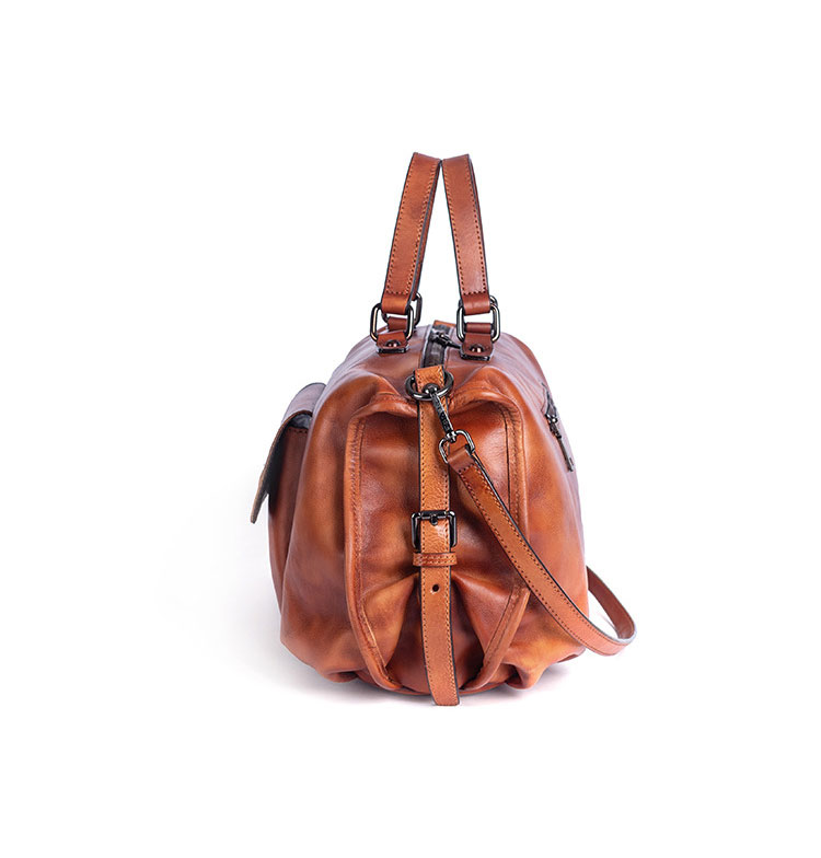 Whatna アンティーク風合い鞣し天 然 牛革 ビジネスバッグメンズ 2way ショルダー 手提げバッグ ブリーフケース2室仕切 14インチPC対応 旅行 出張 通勤 通学 就活 面接 バッグ かばん 男性用2061-3