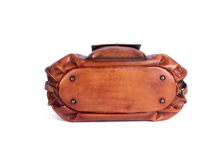 Whatna アンティーク風合い鞣し天 然 牛革 ビジネスバッグメンズ 2way ショルダー 手提げバッグ ブリーフケース2室仕切 14インチPC対応 旅行 出張 通勤 通学 就活 面接 バッグ かばん 男性用2061-4