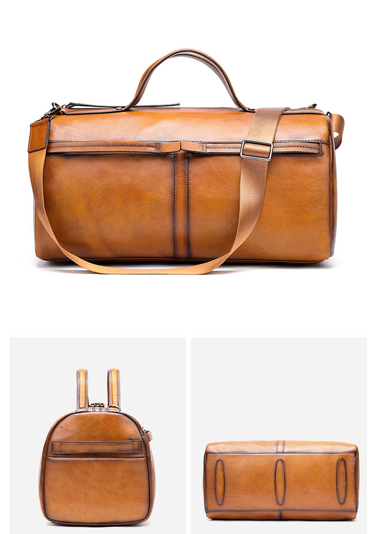 Whatna アンティーク風合い鞣し天 然 牛革 ビジネスバッグメンズ 2way ショルダー 手提げバッグ ブリーフケース14インチPC対応 旅行 出張 通勤 通学 就活 面接 バッグ かばん 男性用2061-1