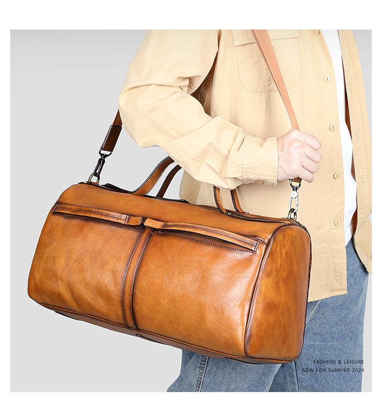 Whatna アンティーク風合い鞣し天 然 牛革 ビジネスバッグメンズ 2way ショルダー 手提げバッグ ブリーフケース14インチPC対応 旅行 出張 通勤 通学 就活 面接 バッグ かばん 男性用2061-6