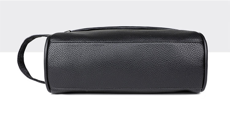 Whatna 2WAYハンドル ドラム型セカンドバッグ メンズ バッグ クラッチ バッグ 小さい 手持ちバッグ ボックス型 厚手 pu レザー 化粧バッグ 結婚式 バッグ フォーマル ビジネス 冠婚葬祭 バッグ 男性用 紳士用-5