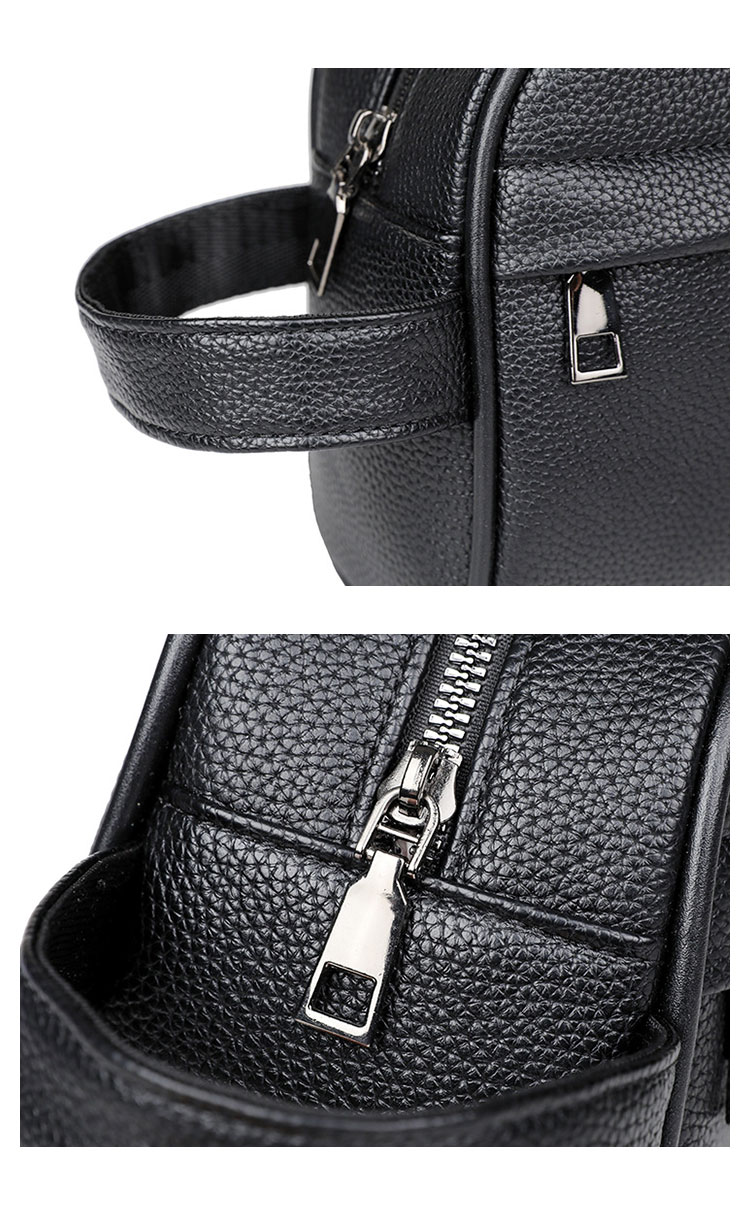 Whatna 2WAYハンドル ドラム型セカンドバッグ メンズ バッグ クラッチ バッグ 小さい 手持ちバッグ ボックス型 厚手 pu レザー 化粧バッグ 結婚式 バッグ フォーマル ビジネス 冠婚葬祭 バッグ 男性用 紳士用-9