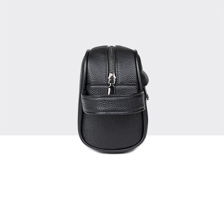 Whatna 2WAYハンドル ドラム型セカンドバッグ メンズ バッグ クラッチ バッグ 小さい 手持ちバッグ ボックス型 厚手 pu レザー 化粧バッグ 結婚式 バッグ フォーマル ビジネス 冠婚葬祭 バッグ 男性用 紳士用-3