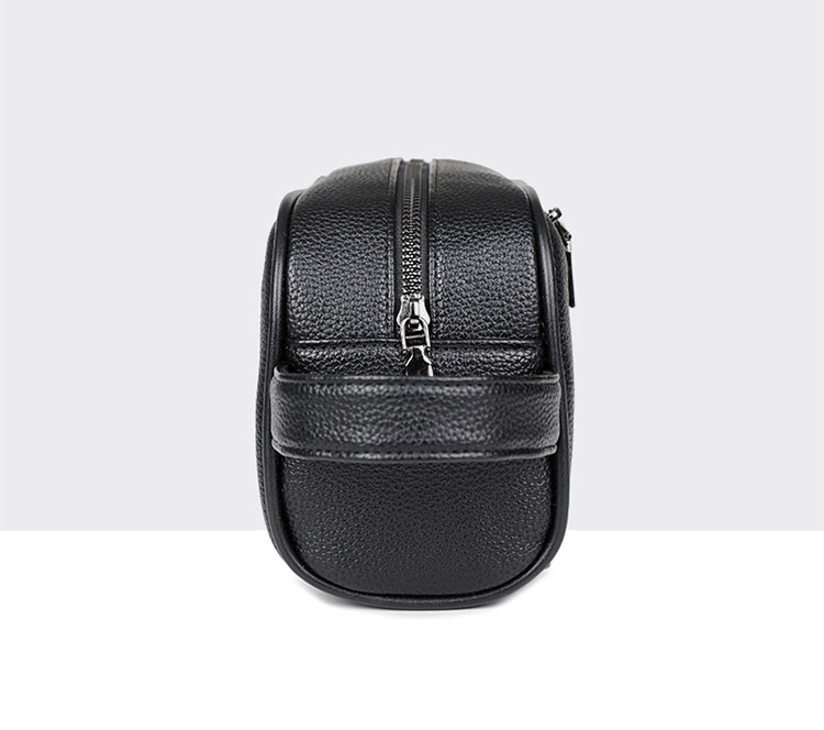 Whatna 2WAYハンドル ドラム型セカンドバッグ メンズ バッグ クラッチ バッグ 小さい 手持ちバッグ ボックス型 厚手 pu レザー 化粧バッグ 結婚式 バッグ フォーマル ビジネス 冠婚葬祭 バッグ 男性用 紳士用-3