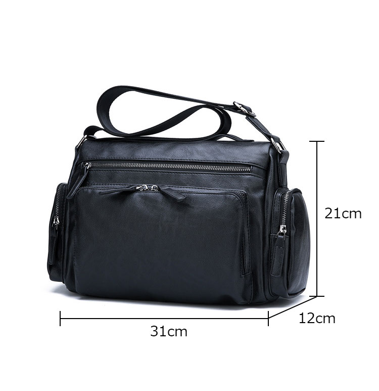 Whatna ワンショルダーバッグ メンズ 3way 手提げバッグ トートバッグ斜め掛け ボディバッグ 胸バッグ手持げバッグ セカンドバッグ ダブルファスナー A4 カジュアル フォーマル ビジネス 通学 通勤 肩掛けバッグ 8002-1