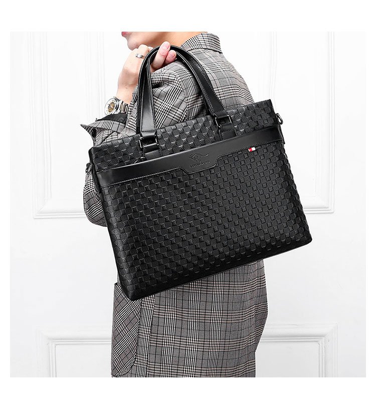 Whatna ビジネスバッグ メンズ  ブリーフケース リクルートバッグ 手提げバッグ ショルダーバッグpuレザー大 15センチPC A4 収納可 仕事 出張 旅行 通学 通勤 就活 バッグ肩掛けバッグ プレゼント男性-11