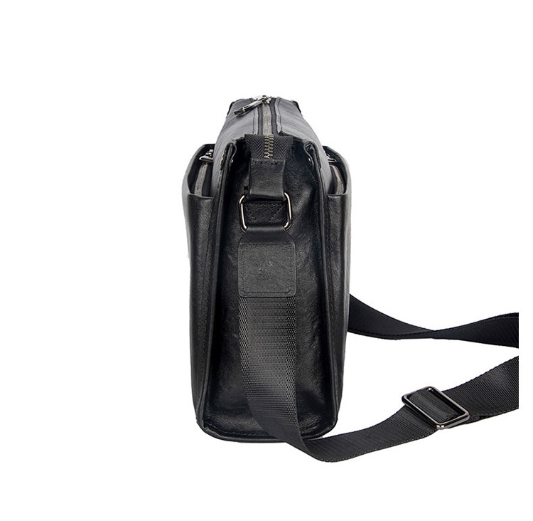 Whatna アンティーク風合い鞣し天 然 牛革ショルダーバッグ メンズ メッセンジャーバッグ ボディ斜め掛け胸バッグ かばん斜めがけ 小さめ ビジネスバッグ A4 ipad 10.5収納可 本革 通勤 通学 斜めがけバッグ 自転車 かばん男性用 黒YH8071-6