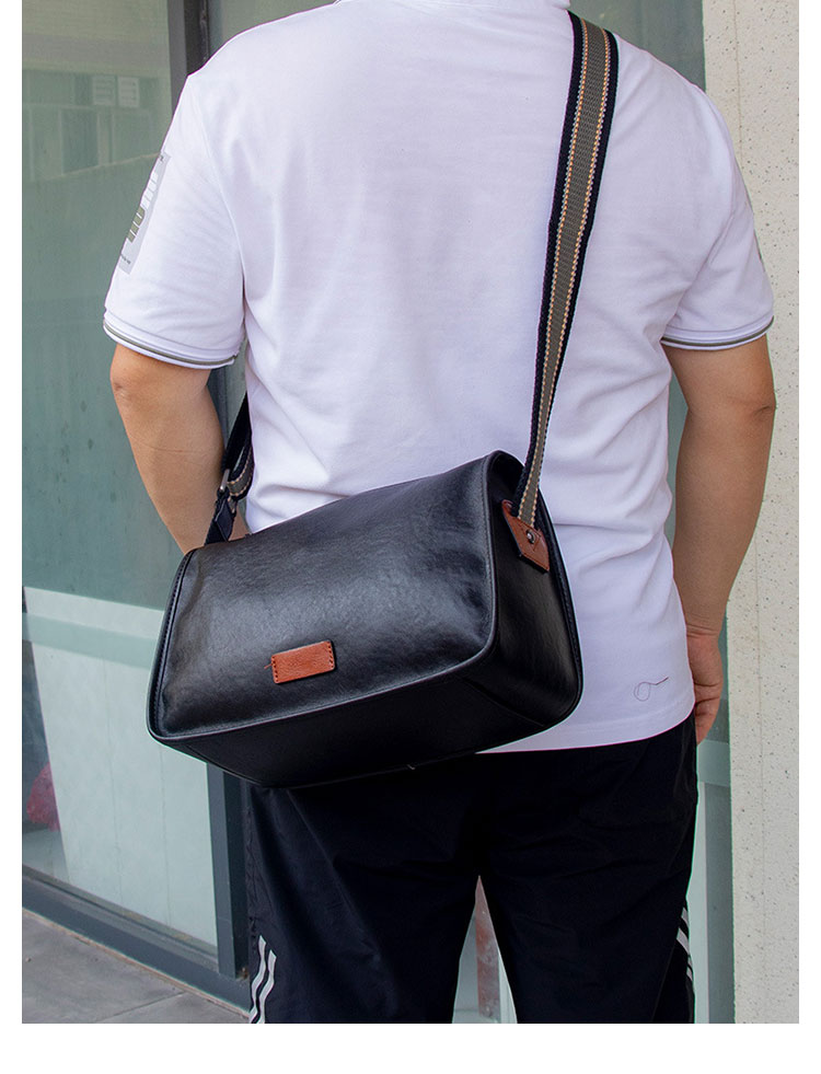 Whatna アンティーク風合い鞣し天 然 牛革ショルダーバッグ メンズ メッセンジャーバッグ ボディ斜め掛け胸バッグ かばん斜めがけ 小さめ ビジネスバッグ A4 ipad 10.5収納可 本革 通勤 通学 斜めがけバッグ 自転車 かばん男性用 黒YH8066-10