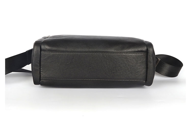 Whatna アンティーク風合い鞣し天 然 牛革ショルダーバッグ メンズ メッセンジャーバッグ ボディ斜め掛け胸バッグ かばん斜めがけ 小さめ ビジネスバッグ A4 ipad 10.5収納可 本革 通勤 通学 斜めがけバッグ 自転車 かばん男性用 黒YH8001-6