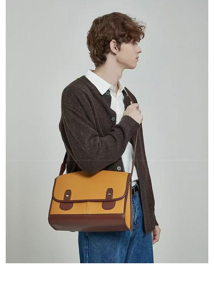 Whatna 革 ショルダーバッグ メンズ メッセンジャーバッグ ボディ斜め掛け胸バッグ かばん斜めがけ ビジネスバッグ A4 15センチPC収納可 厚手 レザー 通勤 通学 斜めがけバッグ 自転車 かばん男性用 黒XM-2748-9