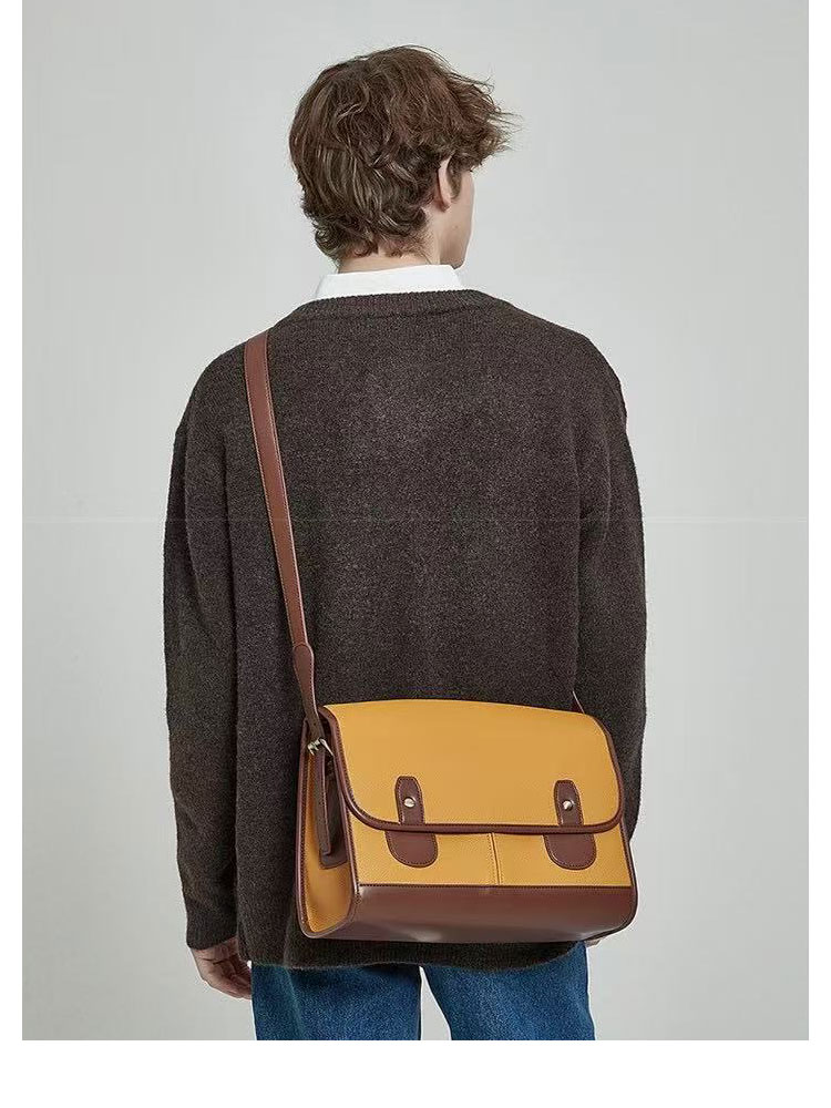 Whatna 革 ショルダーバッグ メンズ メッセンジャーバッグ ボディ斜め掛け胸バッグ かばん斜めがけ ビジネスバッグ A4 15センチPC収納可 厚手 レザー 通勤 通学 斜めがけバッグ 自転車 かばん男性用 黒XM-2748-10