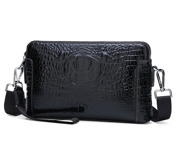 Whatna 革 セカンド バッグ メンズ  3way クラッチ 手持ち バッグ ミニショルダーバッグ 肩掛けバッグ ボディバッグ 胸バッグ斜めがけバッグ 2室仕切 結婚式 バッグ ビジネス フォーマル 冠婚葬祭 バッグ紳士用 男性用 8816-2