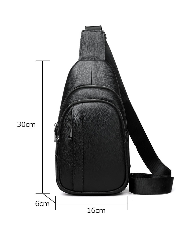 Whatna 牛革 ショルダーバッグ メンズ レディース  斜めがけ ワンショルダーバッグボディバッグ 胸バッグ  ipad mini収納可 イヤホン穴付 厚手レザー 本 革 左右付け替え可能 ビジネス 通学 通勤バッグ 自転車 鞄 8115-5