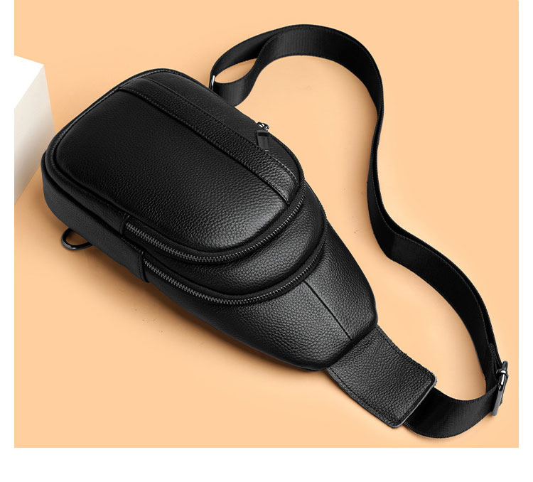 Whatna 牛革 ショルダーバッグ メンズ レディース  斜めがけ ワンショルダーバッグボディバッグ 胸バッグ  ipad mini収納可 イヤホン穴付 厚手レザー 本 革 左右付け替え可能 ビジネス 通学 通勤バッグ 自転車 鞄 8115-2