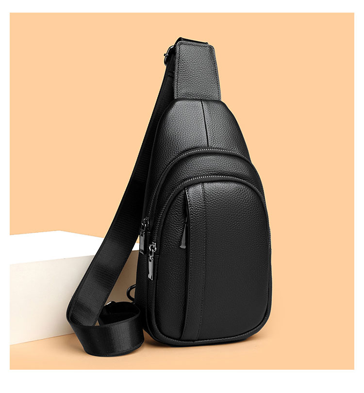 Whatna 牛革 ショルダーバッグ メンズ レディース  斜めがけ ワンショルダーバッグボディバッグ 胸バッグ  ipad mini収納可 イヤホン穴付 厚手レザー 本 革 左右付け替え可能 ビジネス 通学 通勤バッグ 自転車 鞄 8115-1