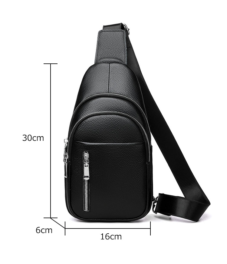 Whatna 牛革 ショルダーバッグ メンズ レディース 斜めがけ ワンショルダーバッグボディバッグ 胸バッグ ipad mini収納可 イヤホン穴付 厚手レザー 本 革 左右付け替え可能 ビジネス 通学 通勤バッグ 自転車 鞄 8114-5