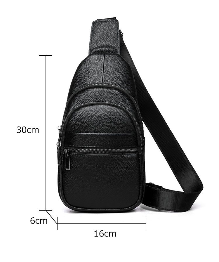 Whatna 牛革 ショルダーバッグ メンズ レディース  斜めがけ ワンショルダーバッグボディバッグ 胸バッグ  ipad mini収納可 イヤホン穴付 厚手レザー 本 革 左右付け替え可能 ビジネス 通学 通勤バッグ 自転車 鞄 8116-5