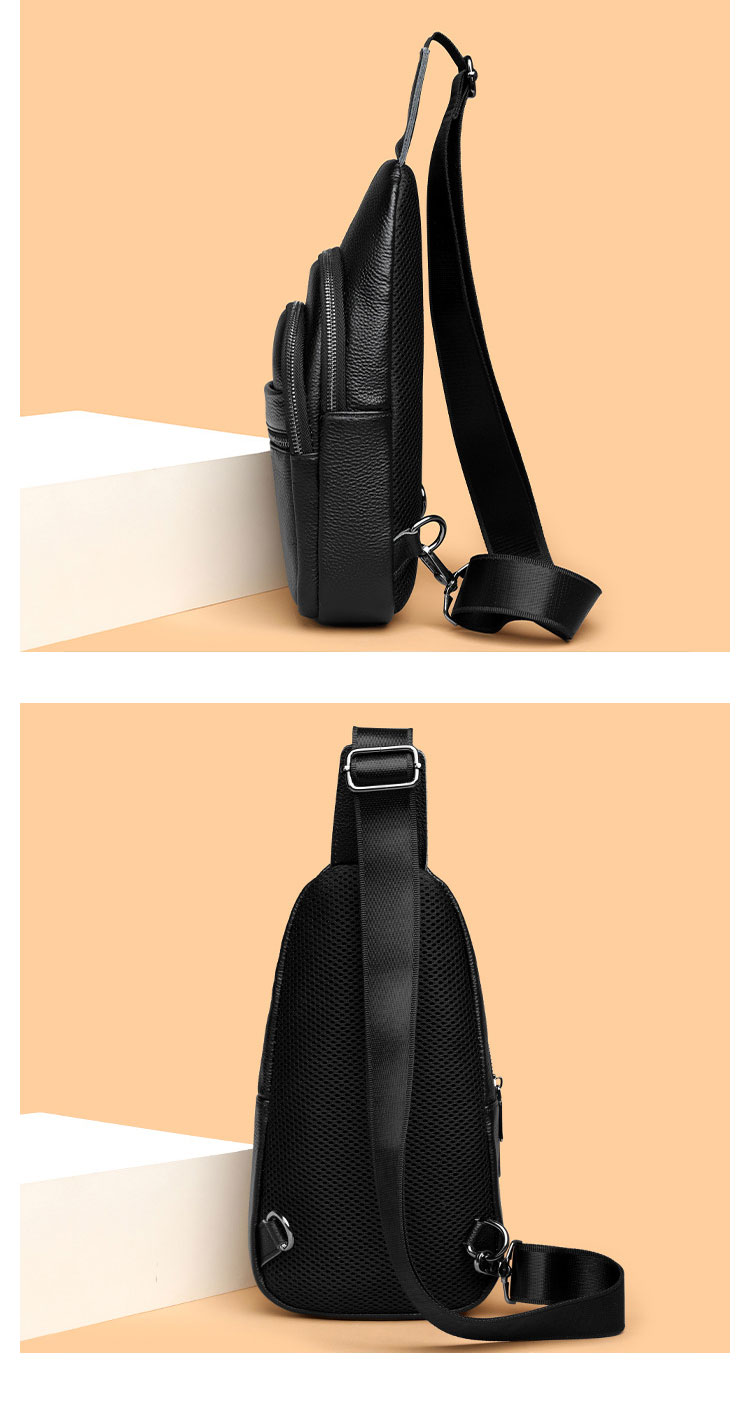 Whatna 牛革 ショルダーバッグ メンズ レディース  斜めがけ ワンショルダーバッグボディバッグ 胸バッグ  ipad mini収納可 イヤホン穴付 厚手レザー 本 革 左右付け替え可能 ビジネス 通学 通勤バッグ 自転車 鞄 8116-3