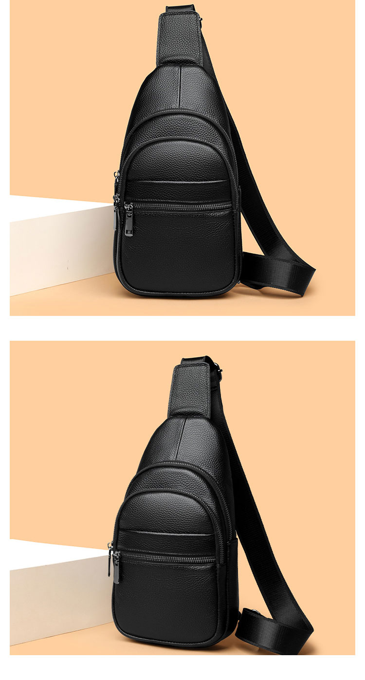 Whatna 牛革 ショルダーバッグ メンズ レディース  斜めがけ ワンショルダーバッグボディバッグ 胸バッグ  ipad mini収納可 イヤホン穴付 厚手レザー 本 革 左右付け替え可能 ビジネス 通学 通勤バッグ 自転車 鞄 8116-2