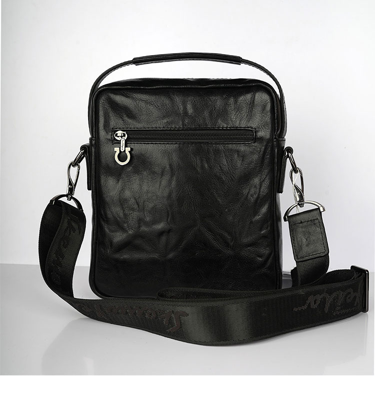 Whatna  ショルダーバッグ メンズ  3way斜め掛け胸バッグ 手提げバッグ 手持げバッグ セカンドバッグ  PUレザー ダブルファスナー カジュアル フォーマル ビジネス 通学 通勤 肩掛けバッグ 自転車かばん プレゼント男性5194-3