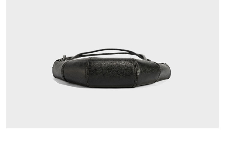 Whatna 天然 牛革 ショルダーバッグ レディース メッセンジャーバッグ小さめ ビジネスバッグ ipad Mini収納可 横型 本革 通勤 通学 斜めがけバッグ オシャレ な シンプル な 軽量 実用 自転車 かばん女性用 黒 267-6