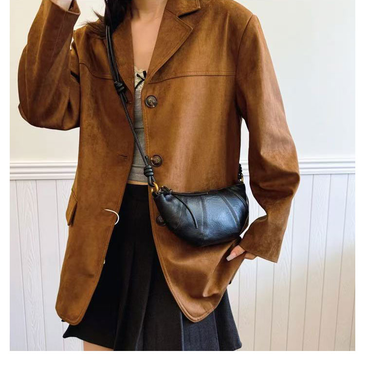 Whatna 天然 牛革 ショルダーバッグ レディース メッセンジャーバッグ小さめ ビジネスバッグ ipad Mini収納可 横型 本革 通勤 通学 斜めがけバッグ オシャレ な シンプル な 軽量 実用 自転車 かばん女性用 黒 267-12