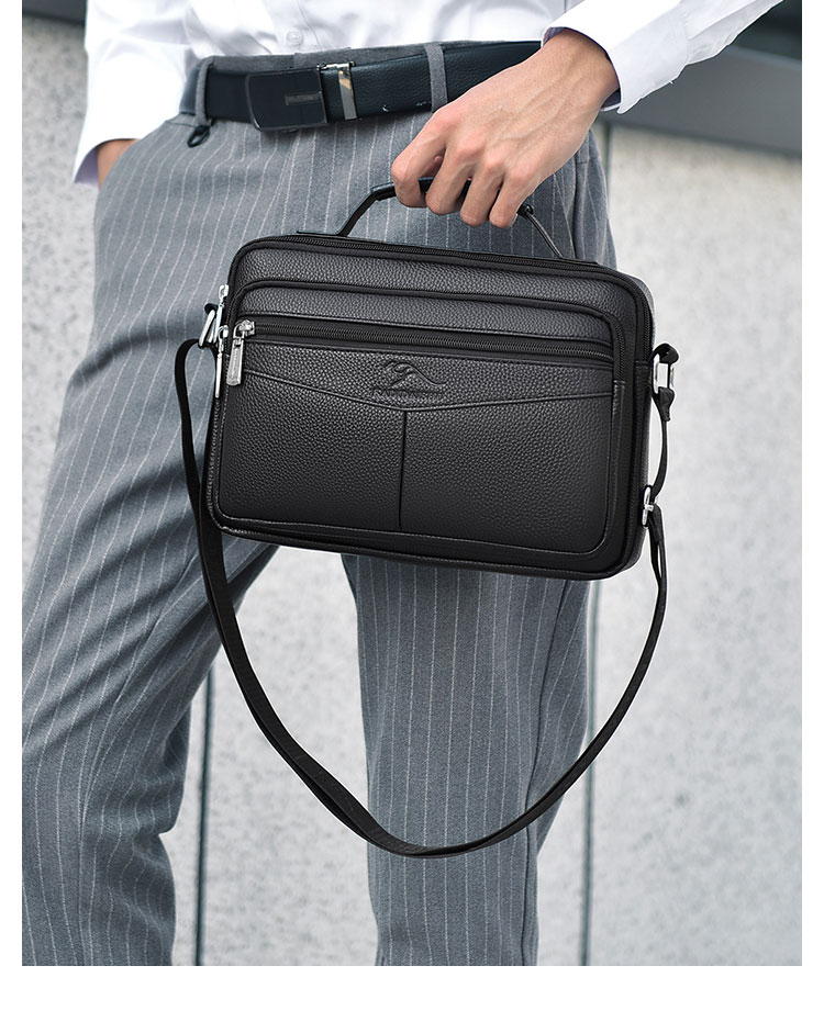 Whatna ワンショルダー メンズ  バッグ  3way クラッチ ショルダー斜め掛け ボディバッグ 胸バッグ 肩掛けバッグ 手提げバッグ 手持げバッグ横型 小さい 厚手 レザー結婚式 バッグ ビジネス フォーマル 冠婚葬祭 バッグ  A805-12
