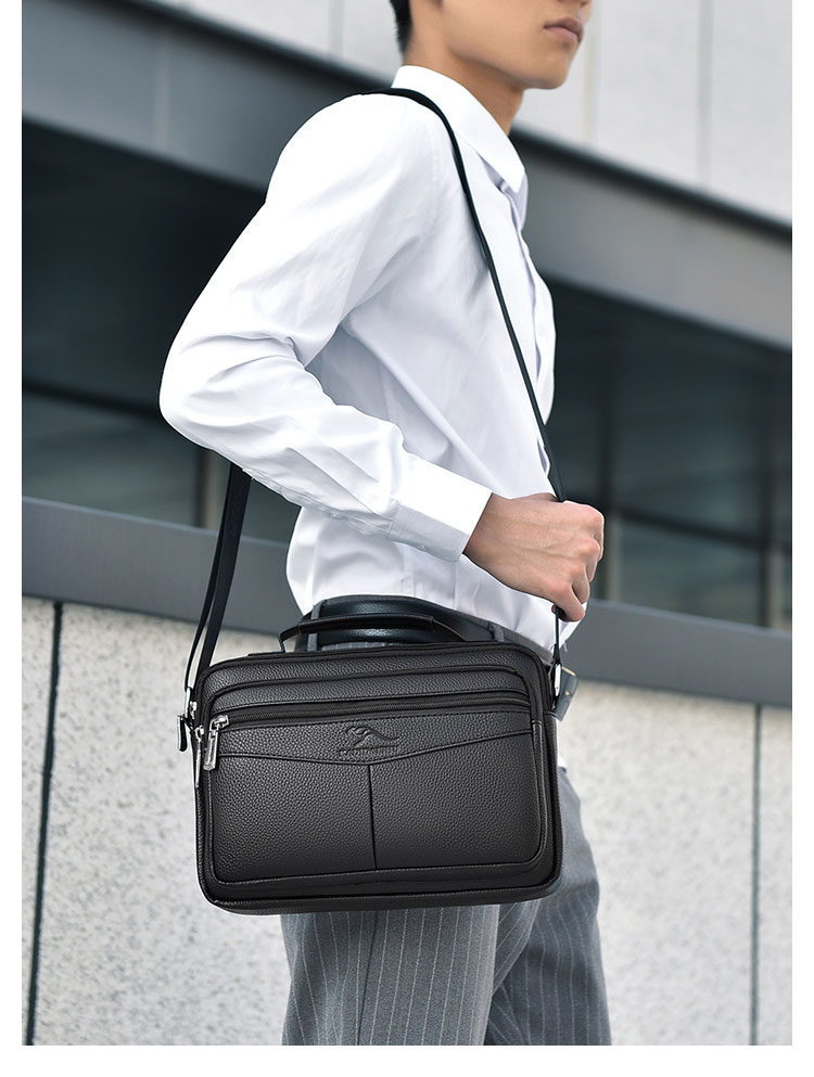 Whatna ワンショルダー メンズ  バッグ  3way クラッチ ショルダー斜め掛け ボディバッグ 胸バッグ 肩掛けバッグ 手提げバッグ 手持げバッグ横型 小さい 厚手 レザー結婚式 バッグ ビジネス フォーマル 冠婚葬祭 バッグ  A805-11