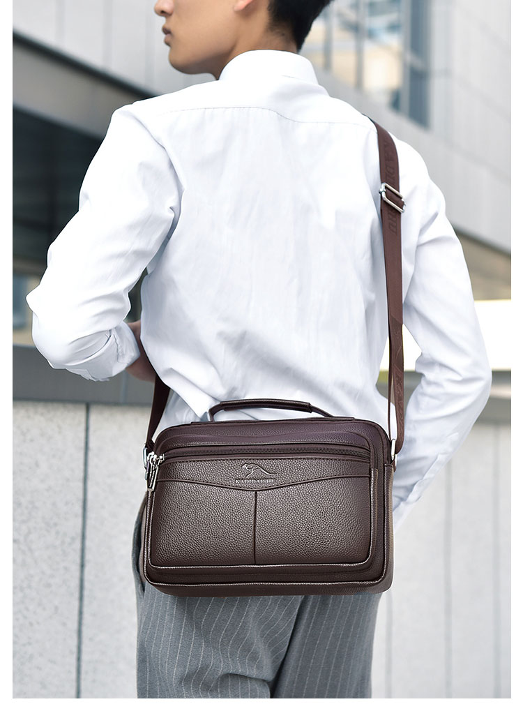 Whatna ワンショルダー メンズ  バッグ  3way クラッチ ショルダー斜め掛け ボディバッグ 胸バッグ 肩掛けバッグ 手提げバッグ 手持げバッグ横型 小さい 厚手 レザー結婚式 バッグ ビジネス フォーマル 冠婚葬祭 バッグ  A805-14