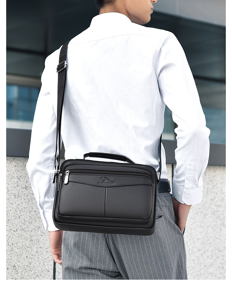 Whatna ワンショルダー メンズ  バッグ  3way クラッチ ショルダー斜め掛け ボディバッグ 胸バッグ 肩掛けバッグ 手提げバッグ 手持げバッグ横型 小さい 厚手 レザー結婚式 バッグ ビジネス フォーマル 冠婚葬祭 バッグ  A805-10