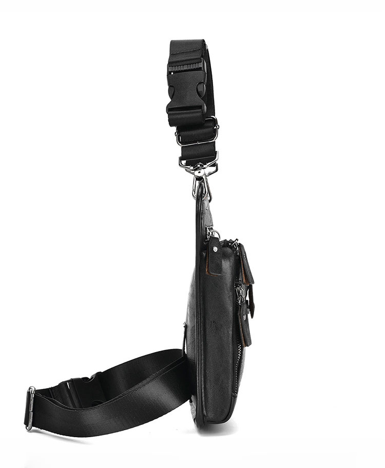 Whatna 革 ニショルダーバッグ メンズ  レディース ライディングウエストバッグ ウエストポーチ バイク用クロスボディーバッグ  ライダーバッグ PUレザー 小型バックパックミニ斜め掛け胸バッグ 男女兼用21-1-3