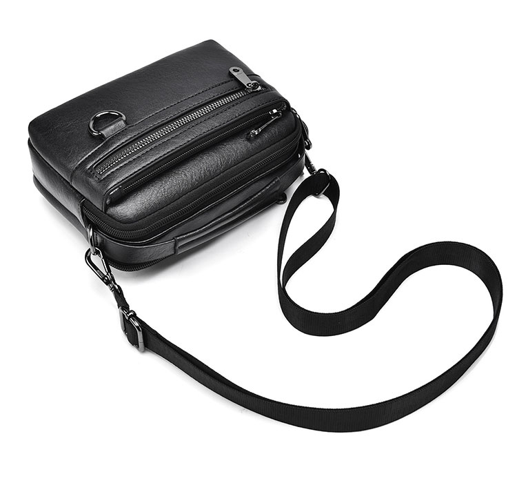 Whatna ミニワンショルダー メンズ  バッグ 4way クラッチ ショルダー斜め掛け ボディバッグ 胸バッグ ウエストポーチ 肩掛けバッグ 手提げバッグ 手持げバッグ小さい 厚手 レザー 横型結婚式 バッグ ビジネス フォーマル 冠婚葬祭 バッグ A303-5