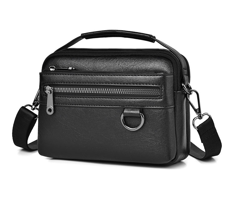 Whatna ミニワンショルダー メンズ  バッグ 4way クラッチ ショルダー斜め掛け ボディバッグ 胸バッグ ウエストポーチ 肩掛けバッグ 手提げバッグ 手持げバッグ小さい 厚手 レザー 横型結婚式 バッグ ビジネス フォーマル 冠婚葬祭 バッグ A303-2