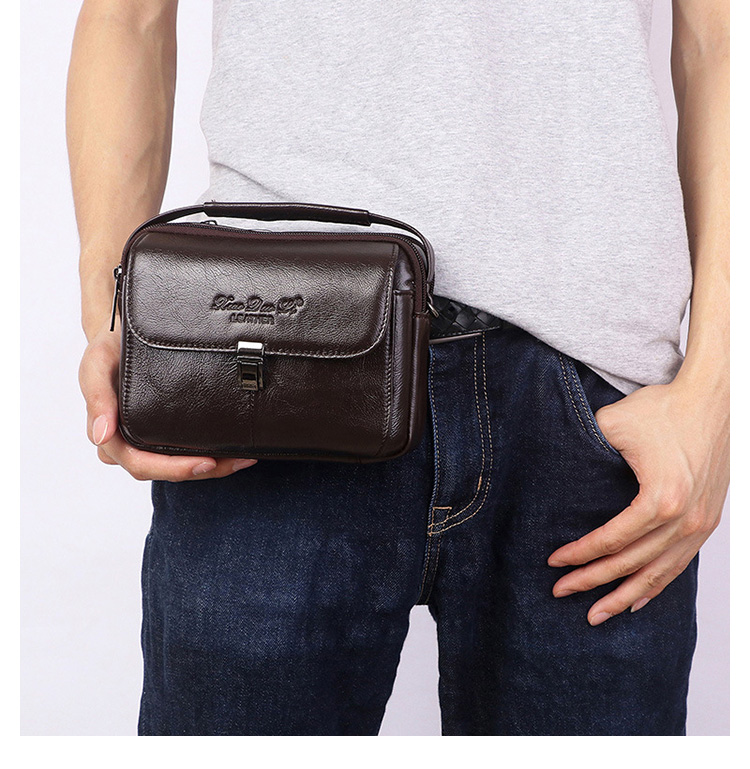 Whatna ミニワンショルダー メンズ  バッグ 4way クラッチ ショルダー斜め掛け ボディバッグ 胸バッグ ウエストポーチ 肩掛けバッグ 手提げバッグ 手持げバッグ小さい 厚手 レザー 横型結婚式 バッグ ビジネス フォーマル 冠婚葬祭 バッグ A303-16