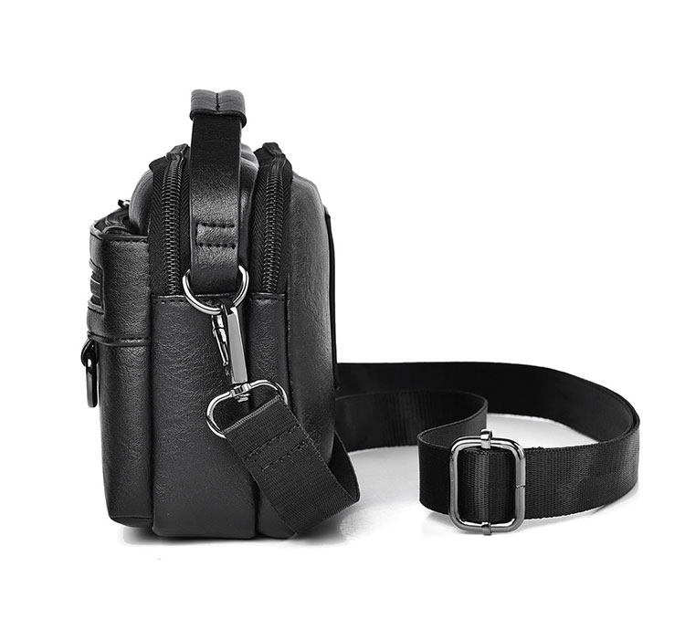 Whatna ミニワンショルダー メンズ  バッグ 4way クラッチ ショルダー斜め掛け ボディバッグ 胸バッグ ウエストポーチ 肩掛けバッグ 手提げバッグ 手持げバッグ小さい 厚手 レザー 横型結婚式 バッグ ビジネス フォーマル 冠婚葬祭 バッグ A303-3