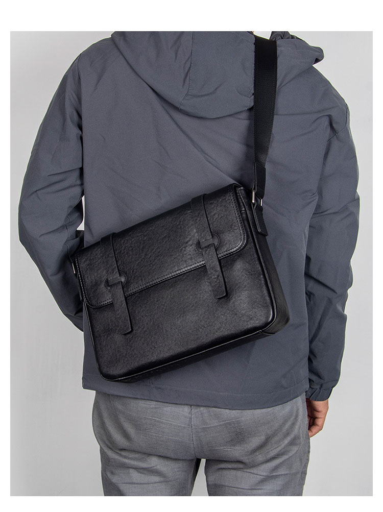 Whatna アンティーク風合い鞣し天 然 牛革ショルダーバッグ メンズ メッセンジャーバッグ 小さめ ビジネスバッグ A4 ipadpro 13収納可  横 型 本革 通勤 通学 斜めがけバッグ 結婚式 バッグ ビジネス フォーマル 冠婚葬祭 バッグ 自転車 かばんYH8078-7