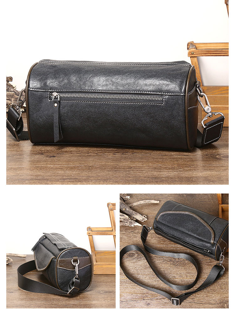 Whatna アンティーク風合い鞣し天 然 牛革 ワンショルダー メンズ ショルダー斜め掛け ボディバッグ 胸バッグ 肩掛けバッグ 手提げバッグ 手持げバッグ クラッチバック 横型 小さい結婚式 バッグ ビジネス フォーマル 冠婚葬祭 バッグ 9511-2