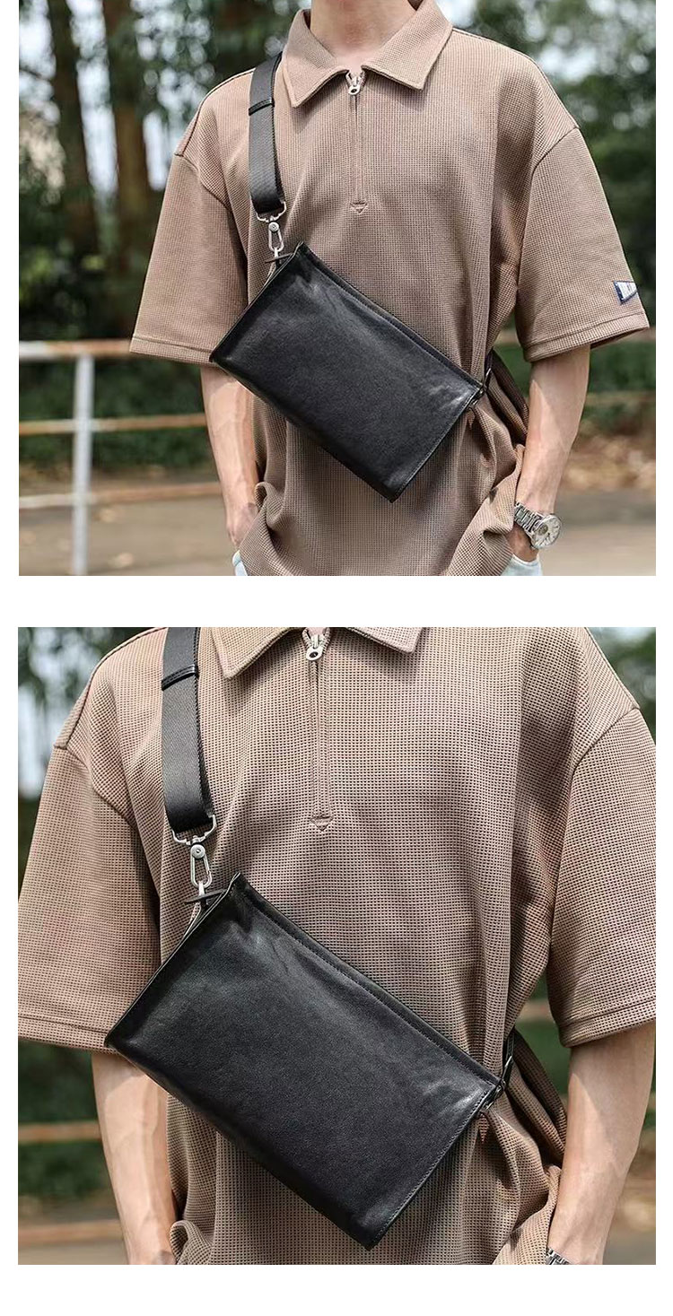 Whatna アンティーク風合い鞣し天 然 牛革 ワンショルダー メンズ ショルダー斜め掛け ボディバッグ 胸バッグ 肩掛けバッグ グクラッチバック  手提げバッグ 手持げバッグ 小さい ipad 9.7収納可 結婚式 バッグ ビジネス フォーマル 冠婚葬祭 バッグ  N3098-11