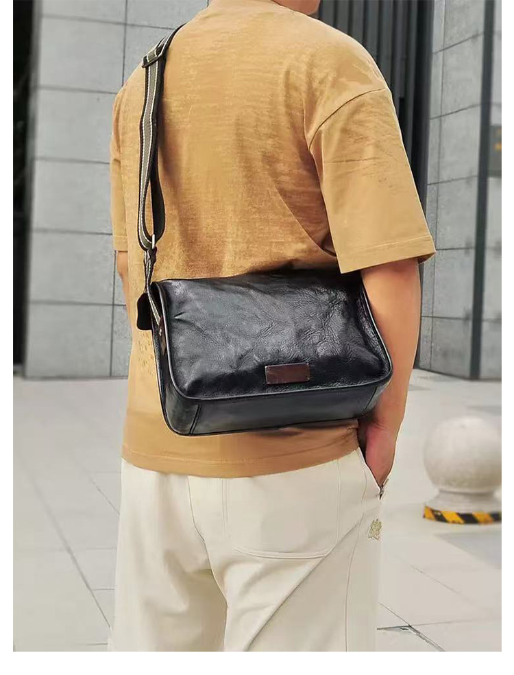 Whatna アンティーク風合い鞣し天 然 牛革 ワンショルダー メンズ ショルダー斜め掛け ボディバッグ 胸バッグ 肩掛けバッグ手提げバッグ グクラッチバック 手持げバッグ ipad 10.5収納可 結婚式 バッグ ビジネス フォーマル 冠婚葬祭 バッグ N3018-10