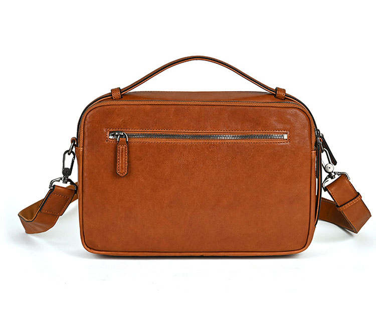 Whatna アンティーク風合い鞣し天 然 牛革 ワンショルダーメンズ トートバッグ クラッチバッグ 斜め掛け ボディバッグ 胸バッグ 肩掛けバッグ 手提げバッグ 手持げバッグ 2室 A4大さい結婚式 バッグ ビジネス フォーマル 冠婚葬祭 バッグ-2