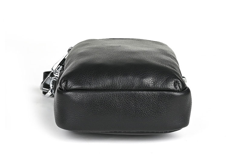 Whatna  アンティーク風合い鞣し天 然牛 革ミニショルダーバッグ メンズ ポシェットポ3way斜め掛け ボディバッグ ベルト ポーチ ミニ 胸バッグ ウエストバッグ ショルダーベルト付属 斜め掛け 通学 通勤 ミニバッグ 紳士用 男性用 1435-4