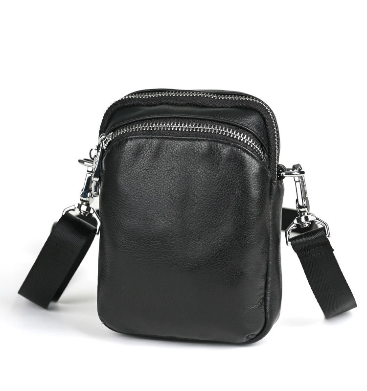 Whatna  アンティーク風合い鞣し天 然牛 革ミニショルダーバッグ メンズ ポシェットポ3way斜め掛け ボディバッグ ベルト ポーチ ミニ 胸バッグ ウエストバッグ ショルダーベルト付属 斜め掛け 通学 通勤 ミニバッグ 紳士用 男性用 1435-1