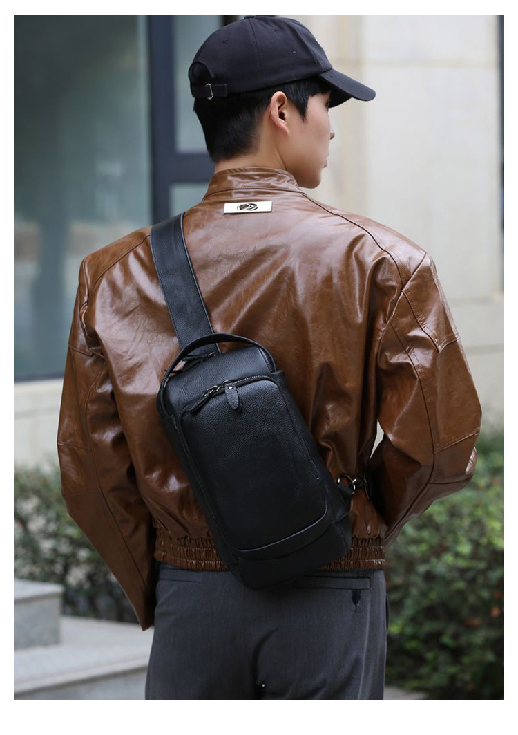 Whatna アンティーク風合い鞣し天 然 牛革 ワンショルダーメンズ ショルダー斜め掛け ボディバッグ 胸バッグ クラッチ 肩掛けバッグ 手提げバッグ 手持げバッグ 横型 小さい結婚式 バッグ ビジネス フォーマル 冠婚葬祭 バッグ 5330-5