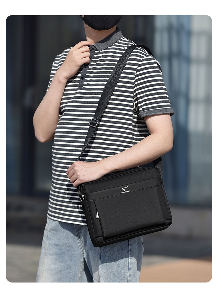 Whatna ショルダーバッグ メンズ メッセンジャーバッグ 横型 大さめビジネスバッグ A4 15インチPC収納可 肩掛け 通勤 通学斜めがけバッグ 防水 バッグ 自転車 かばん男性用8828-4#-8