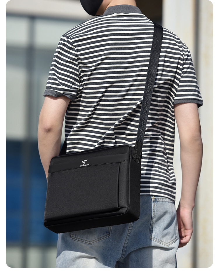 Whatna ショルダーバッグ メンズ メッセンジャーバッグ 横型 大さめビジネスバッグ A4 15インチPC収納可 肩掛け 通勤 通学斜めがけバッグ 防水 バッグ 自転車 かばん男性用8828-4#-9