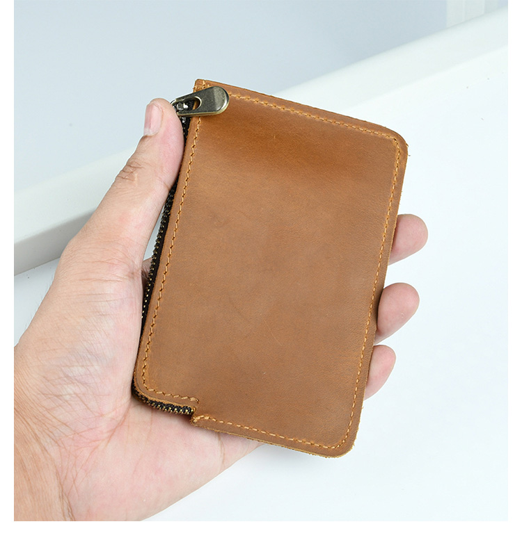 Whatna 天 然 厚 手 牛革 小銭入れ コインケース メンズ レディース 2way ミニサコッシュ カラビナポーチ ベルトループ ミニウエストバッグポーチ 本革 短財布 札入れ 社員証 名札 名刺入れ PYB-201-6