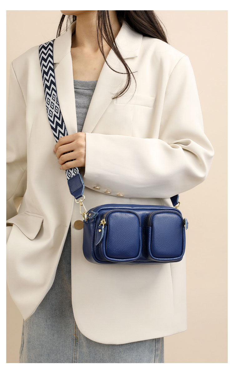 Whatna 牛 革 ミニ ショルダーバッグ レディース 斜めがけボディ胸バッグ 小さめ 本 革 厚手 レザー 軽量 ショルダー 肩掛け ミニバッグ 女性 通勤 旅行 バッグ スマホポーチ  7105-10