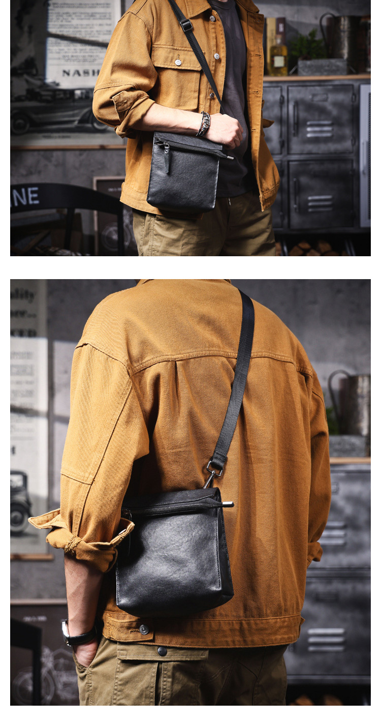 Whatnaアンティーク風合い鞣し 天 然 牛 革ワンショルダーメンズ ボディバッグ 斜め掛け 肩掛け 手提げ 手持げ クラッチ 胸バッグ本革縦型ipad Mini収納可ビジネス フォーマル 冠婚葬祭 結婚式バッグ 7303-9